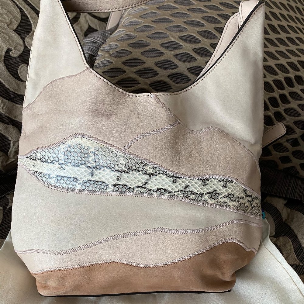 Tory Burch Lanscape Patchwork Leather Hobo